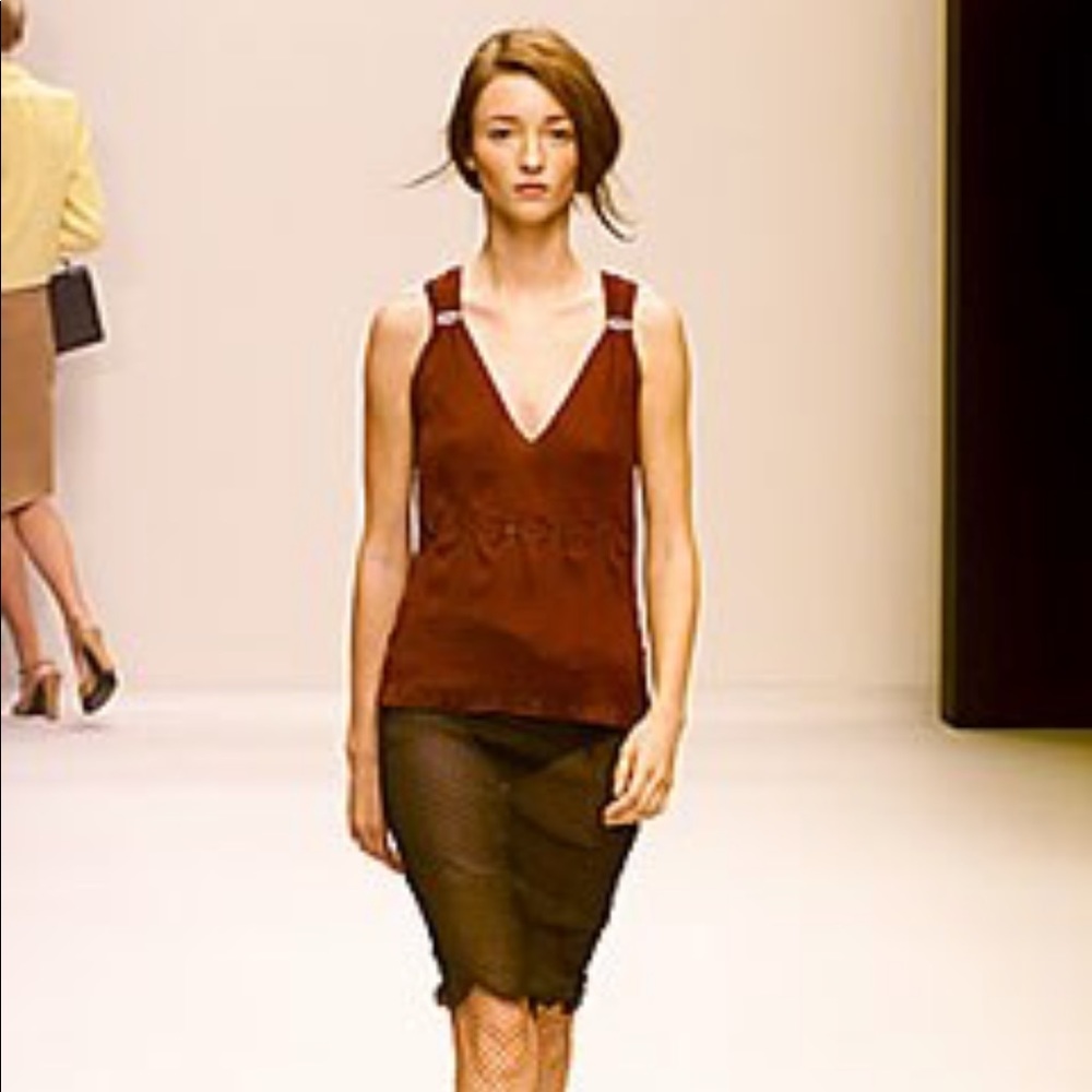 Prada runway lip print iconic Sz 40 top SS 2001 - Picture 7 of 7